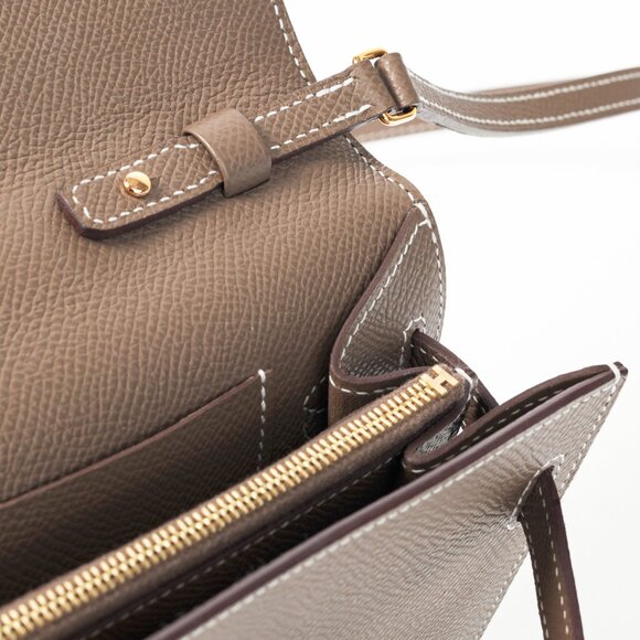 Hermes Kelly To Go Etoupe Epsom Leather GHW Wallet - Picture 12 of 14